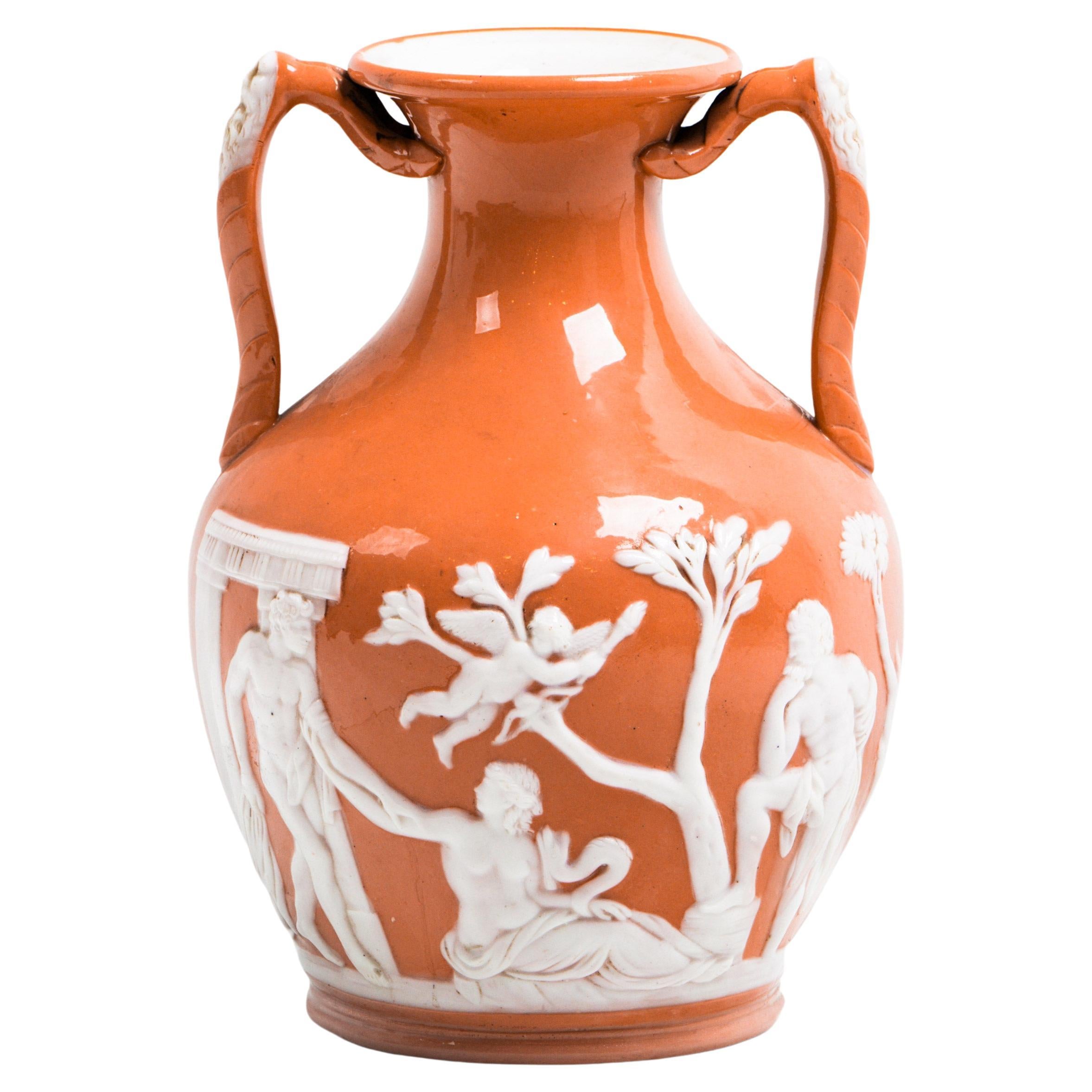 Porcelain Portland Vase, circa 1860 For Sale