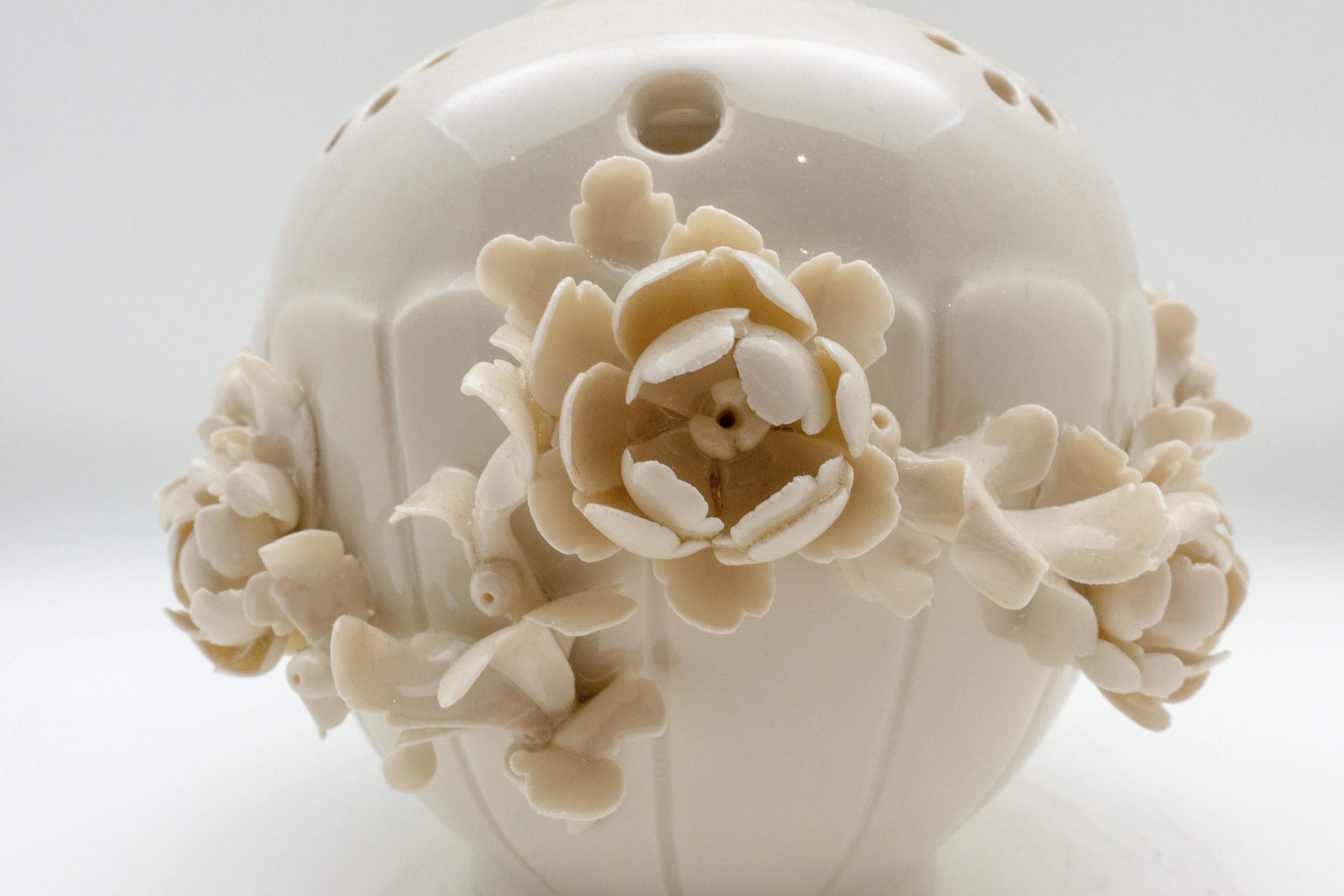 Louis XV Porcelain Pot-Pourri Vase in the Style of Saint-Cloud by Didier Gardillou