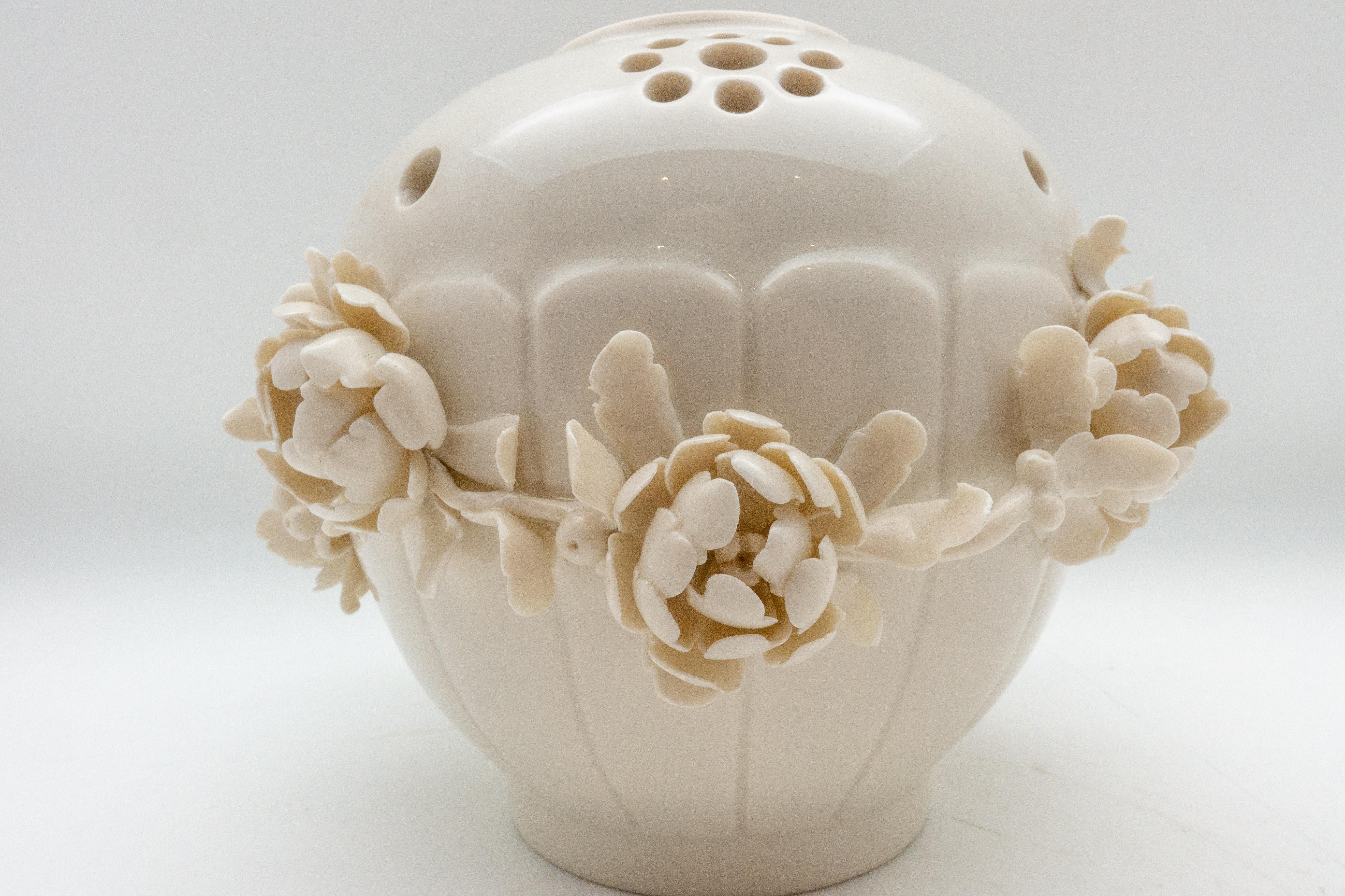 French Porcelain Pot-Pourri Vase in the Style of Saint-Cloud by Didier Gardillou