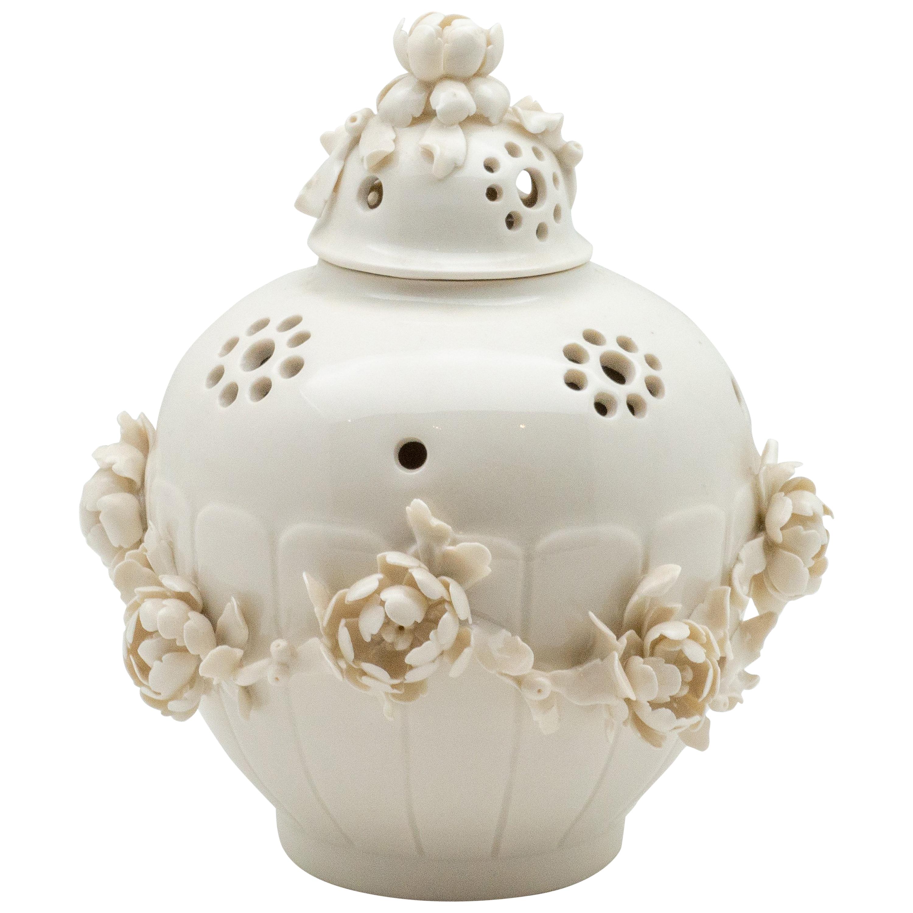 Porcelain Pot-Pourri Vase in the Style of Saint-Cloud by Didier Gardillou