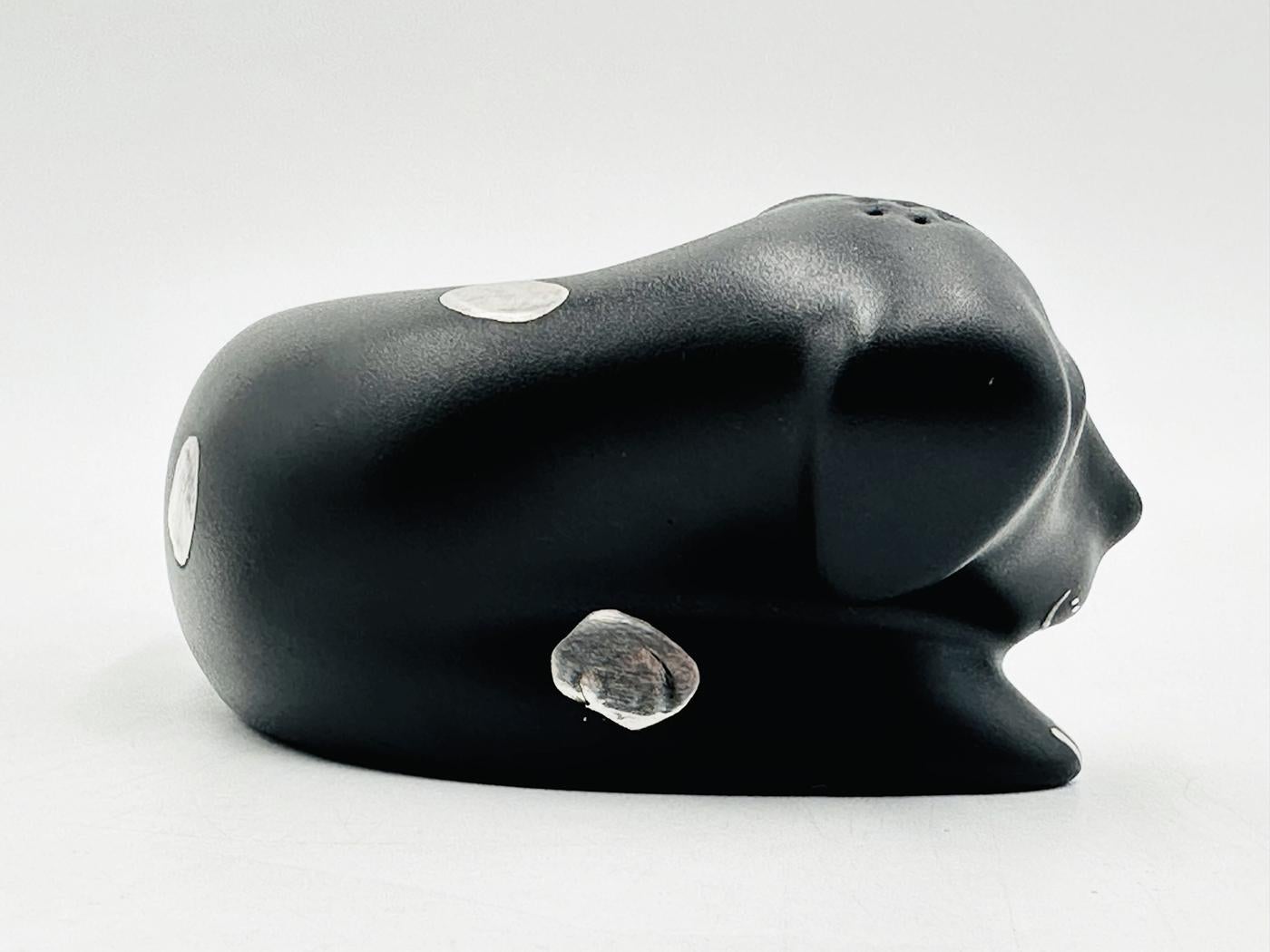Porcelain & Pure Silver Salt & Pepper Shakers 