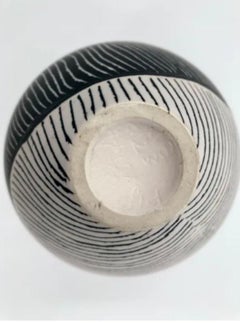 Porcelain Red White and Black Vase by Pippin Drysdale