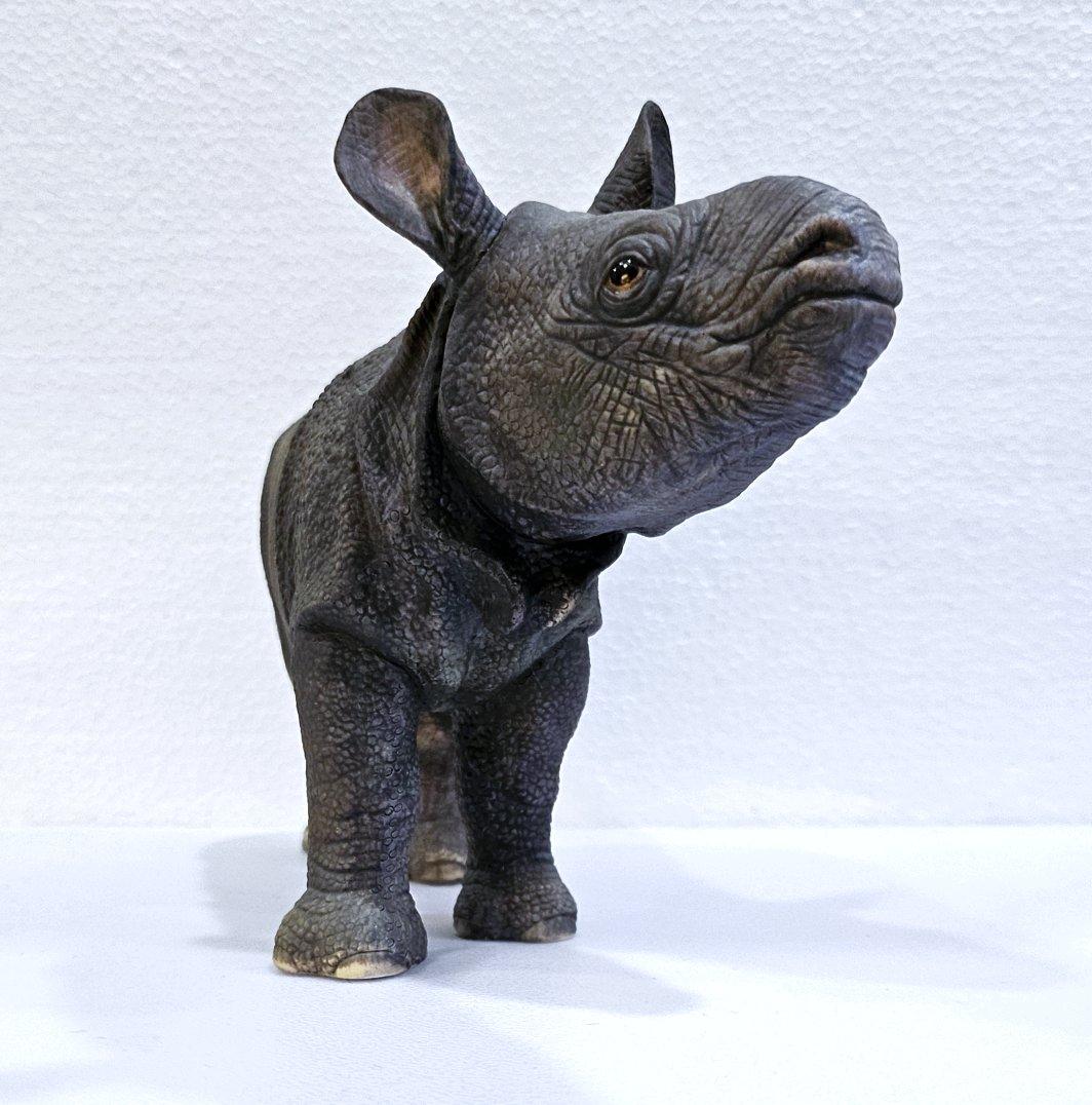 Porzellan-Baby Rhino-Skulptur von Lenox, acht Zoll, SCHLUSSVERKAUF im Angebot 5
