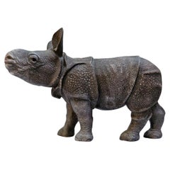 Porcelain Rhino Sculpture by Lenox, Eight Inches