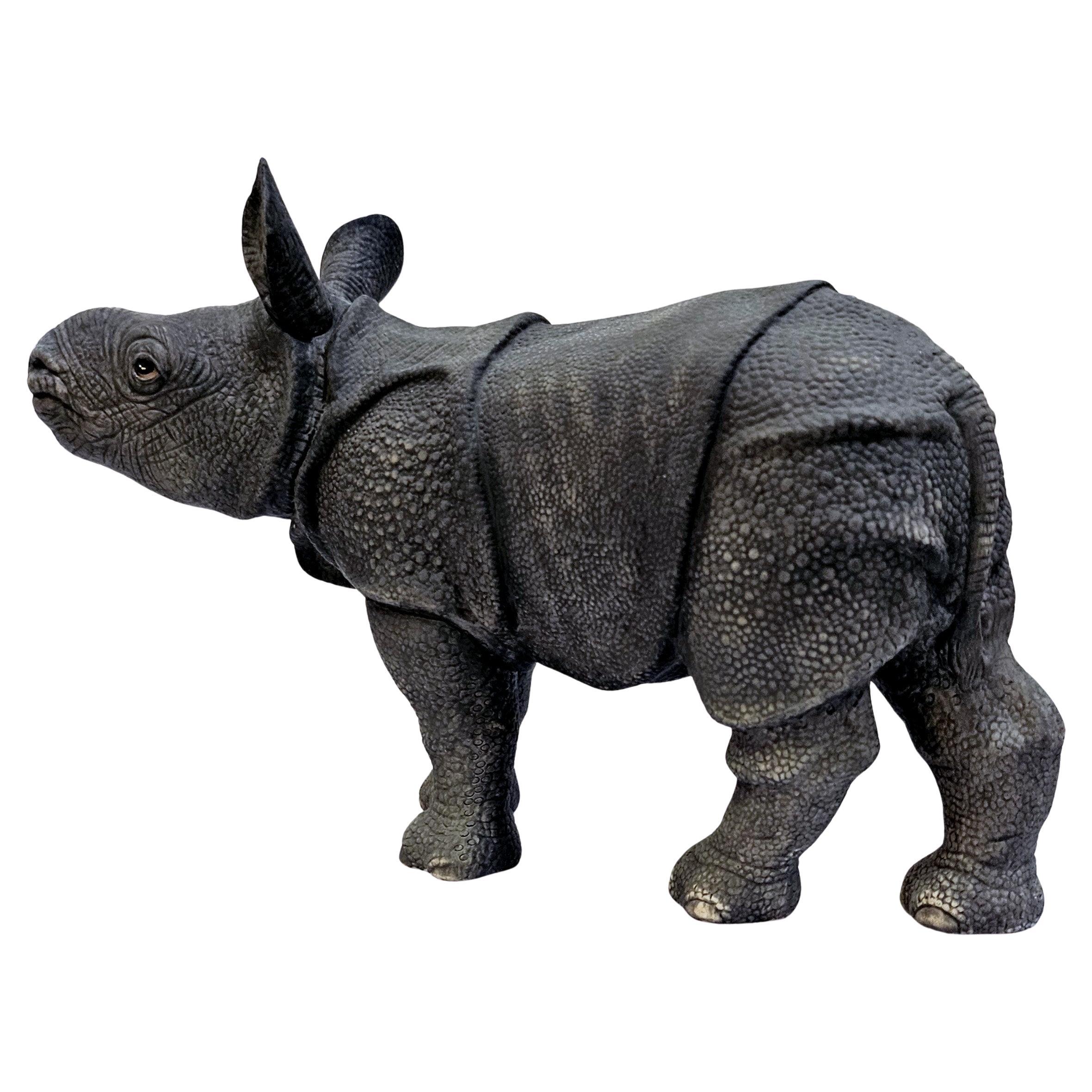 Escultura de porcelana bebé rinoceronte de Lenox, 20 cm REBAJAS