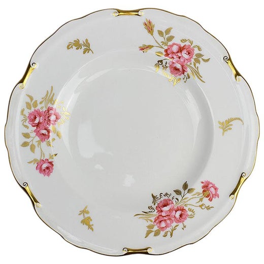 Royal Crown Derby Royal Pinxton Roses Bread Butter Plate 6" White Pink Gold