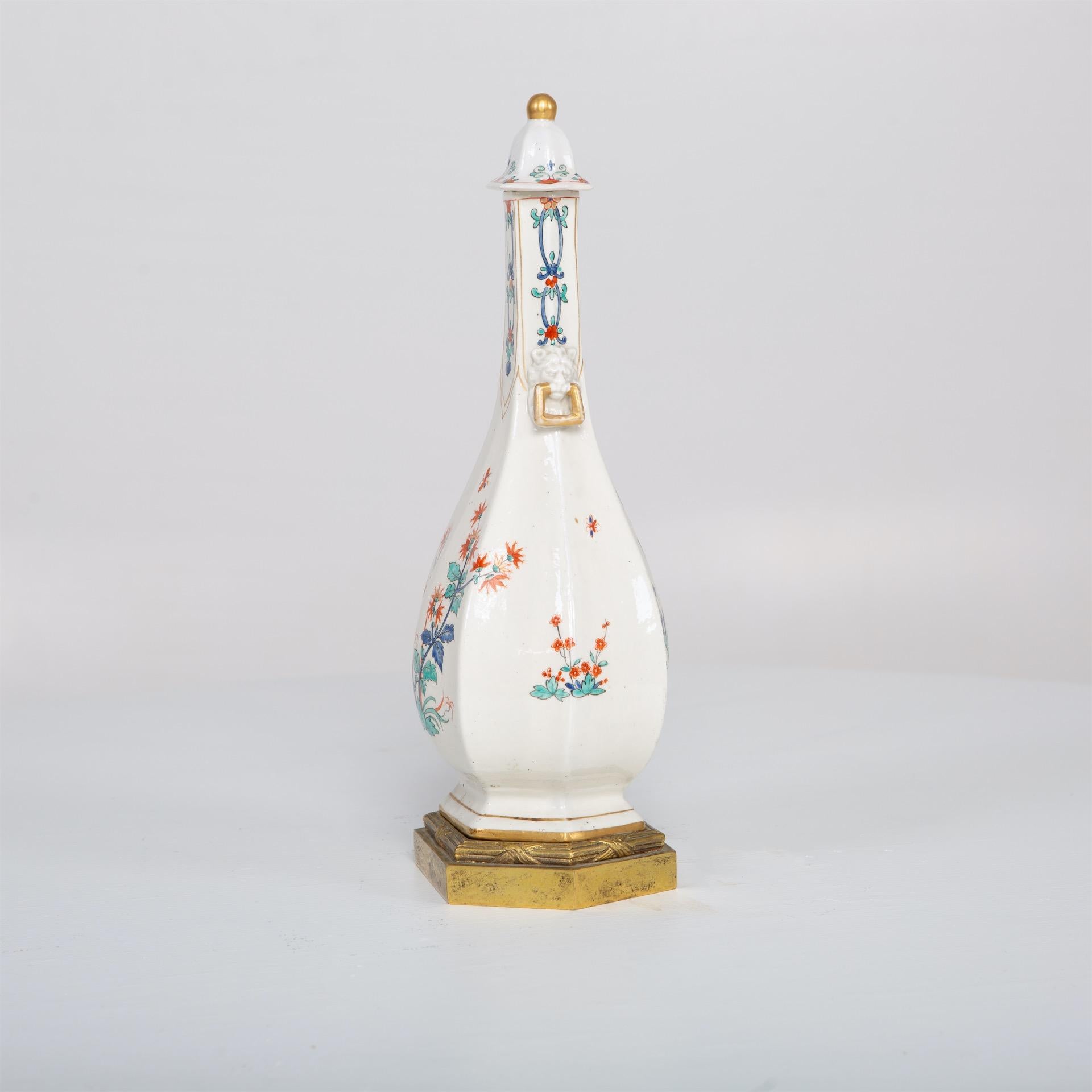 18th Century and Earlier Porcelain Sake Bottle, Probably Chantilly, France, 18th Century
