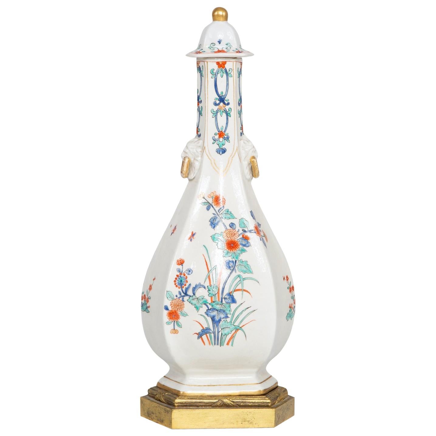 Porcelain Sake Bottle, Probably Chantilly, France, 18th Century