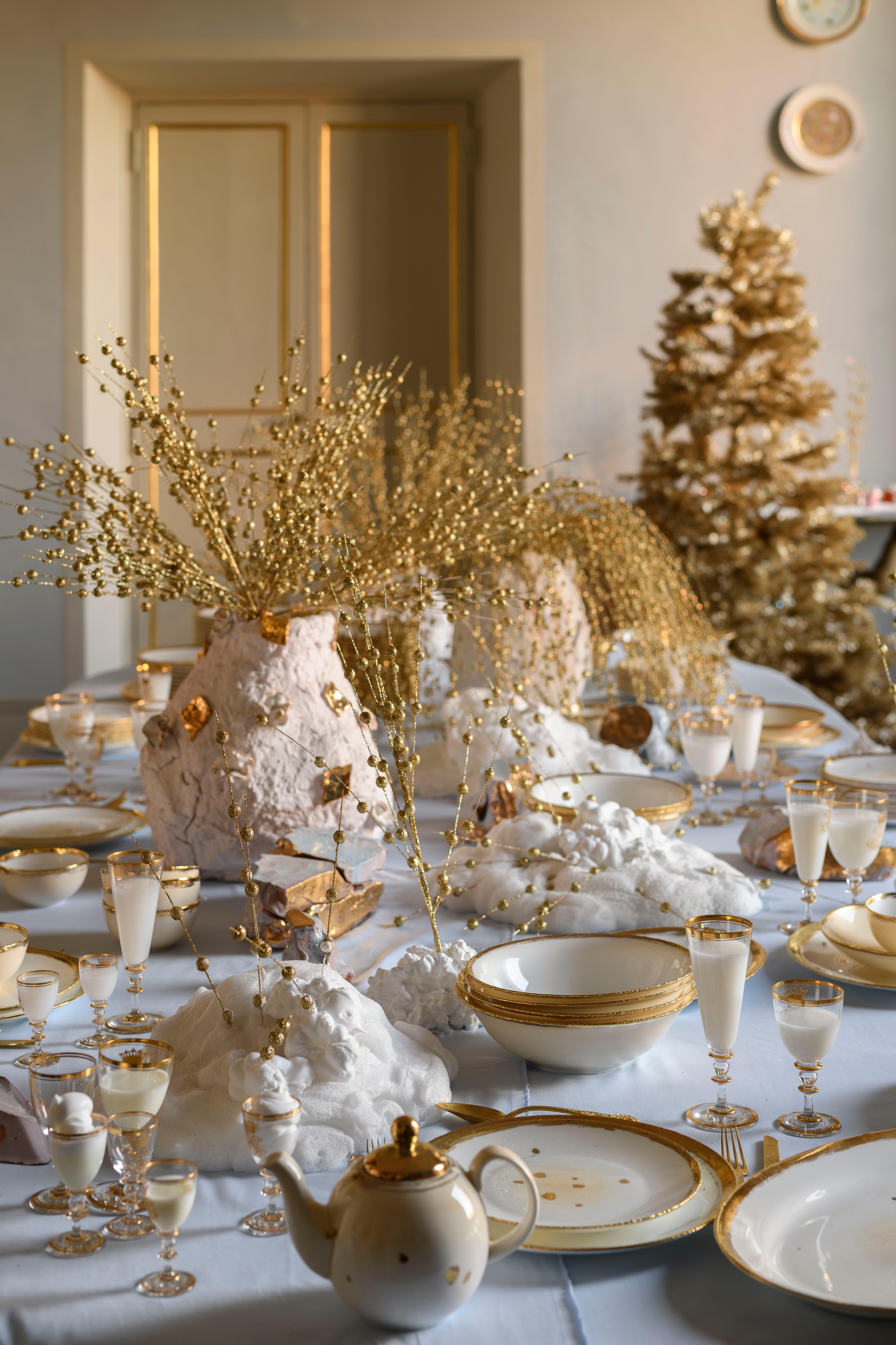 Ensaladera de Porcelana Blanca Esmaltada Borde Dorado Pintada a Mano Made in Italy Italiano en venta