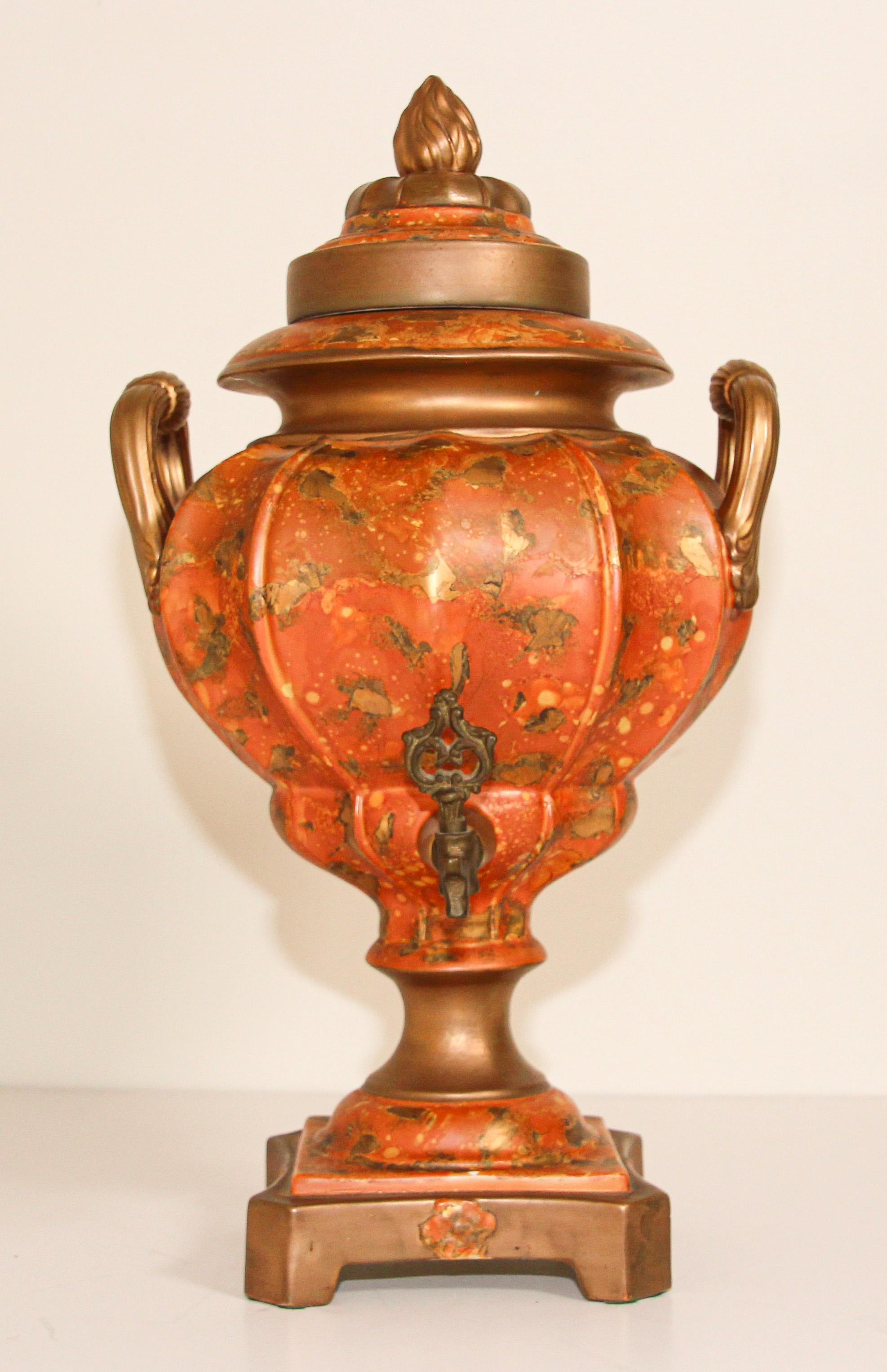 Porcelain Samovar, Tea or Coffee Urn Handmade in Italy For Sale 8