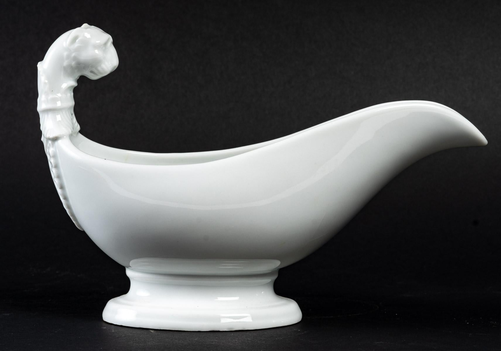 Porcelain Sauce Boat, 19th Century 4