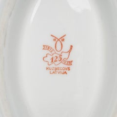 Porzellan-Sauciere, Lettland, Riga, hergestellt von der Porzellanmanufaktur Kuznetsov, 1937–1940