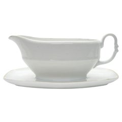 Porzellan-Sauciere, Lettland, Riga, hergestellt von der Porzellanmanufaktur Kuznetsov, 1937–1940
