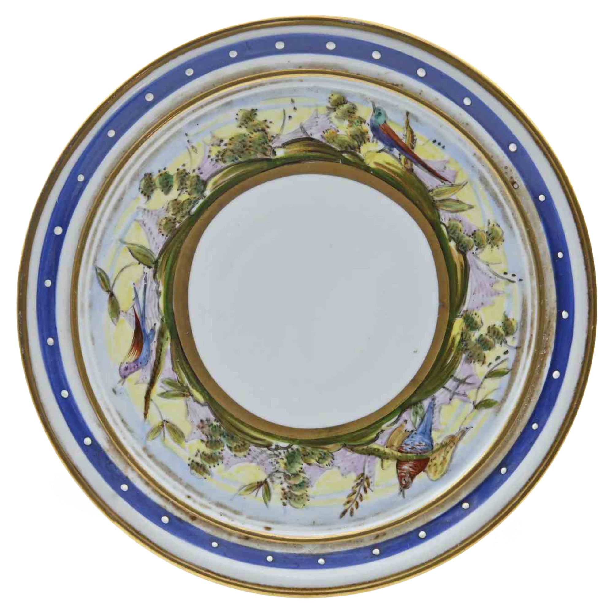 Porcelain Saucer – -Style, Hand-Painted, Mid-20th Century