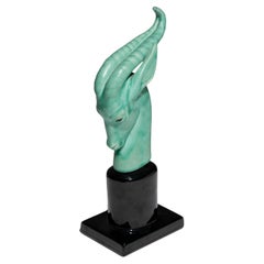 Sculpture de tête d'antelope, Paul Milet, années 1930