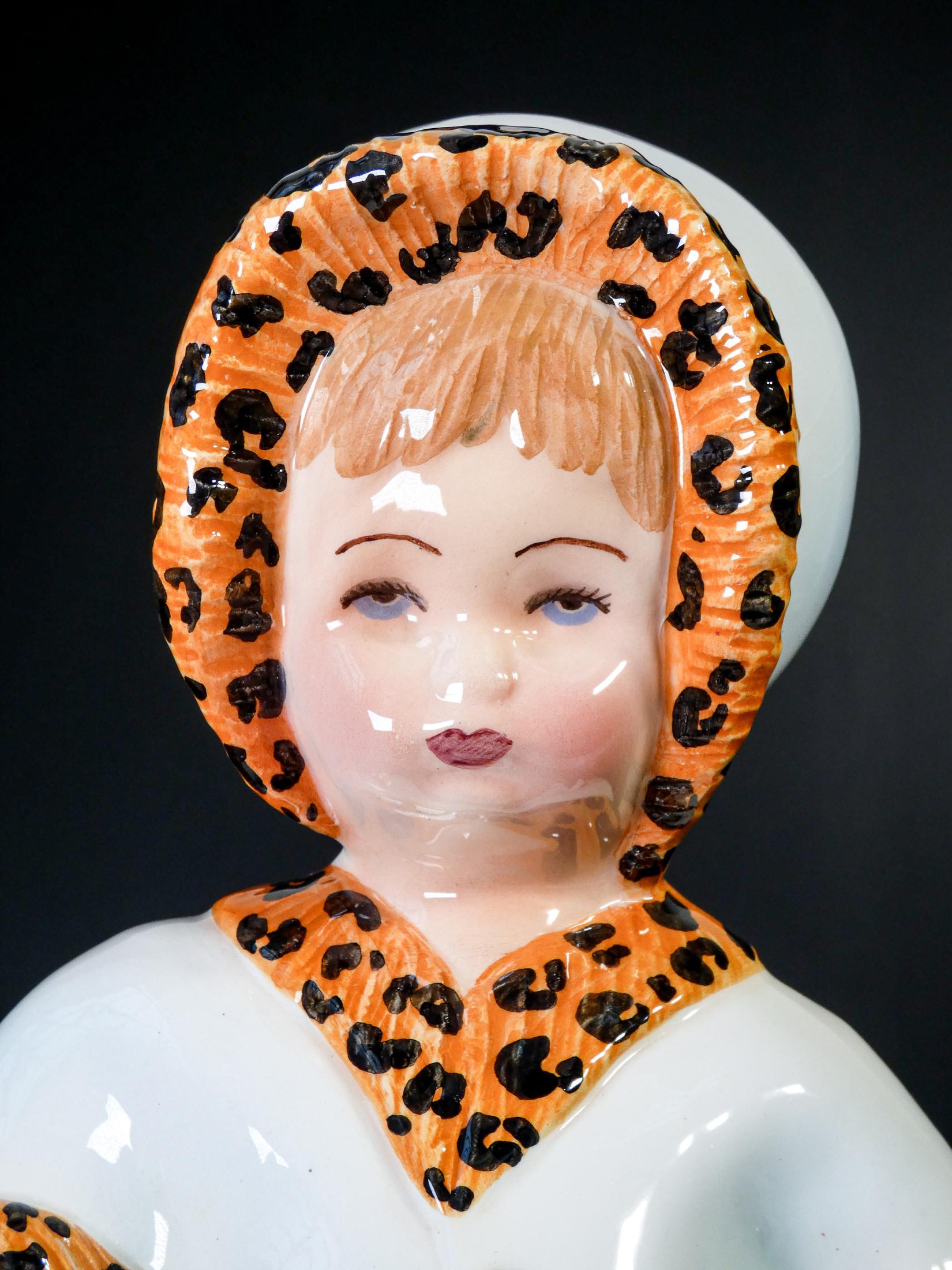 Porcelain Sculpture by Antonio Ronzan, Child, 1930s For Sale at 1stDibs