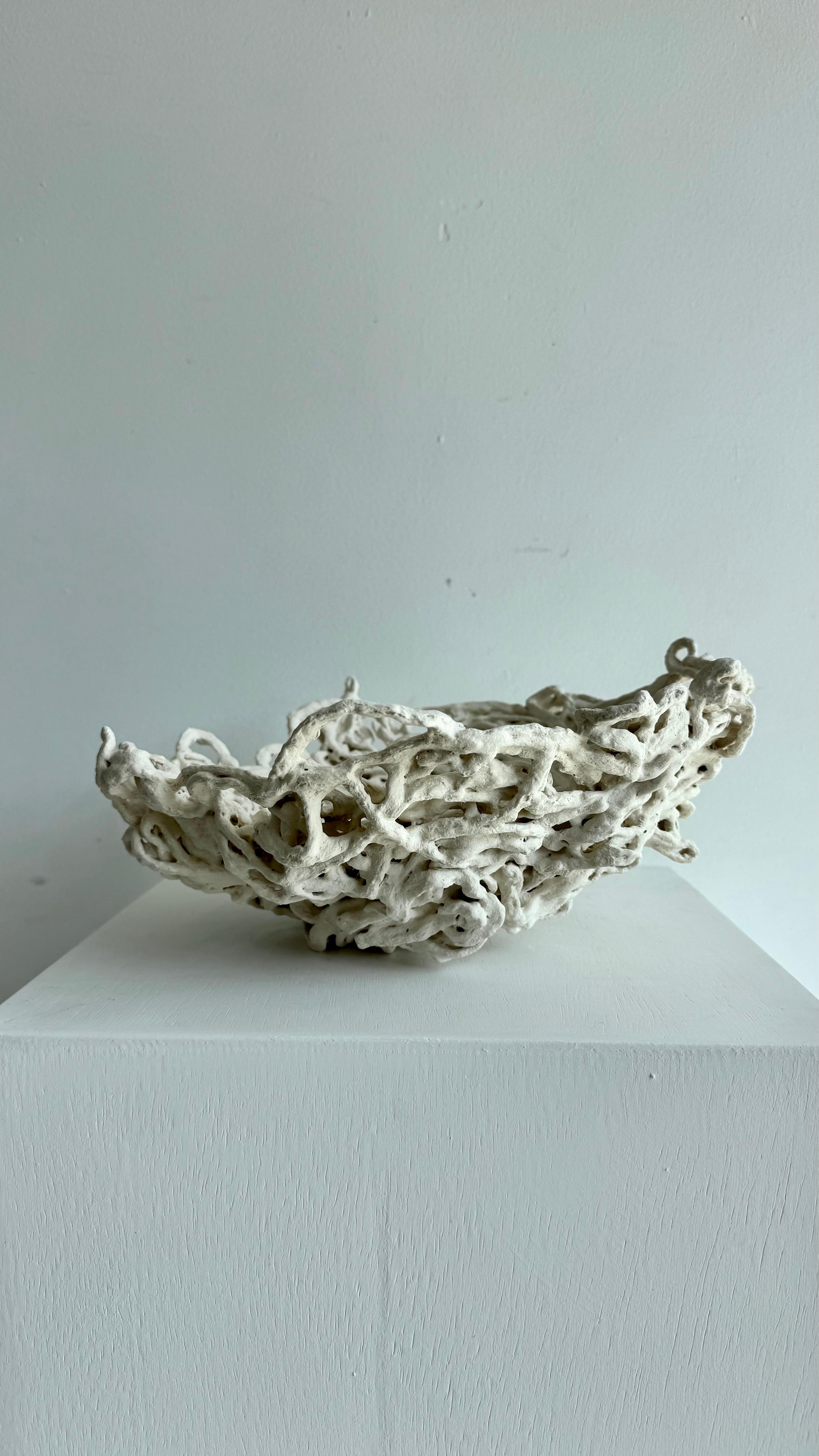 American Porcelain Sculpture - Nesting #1- Raven For Sale