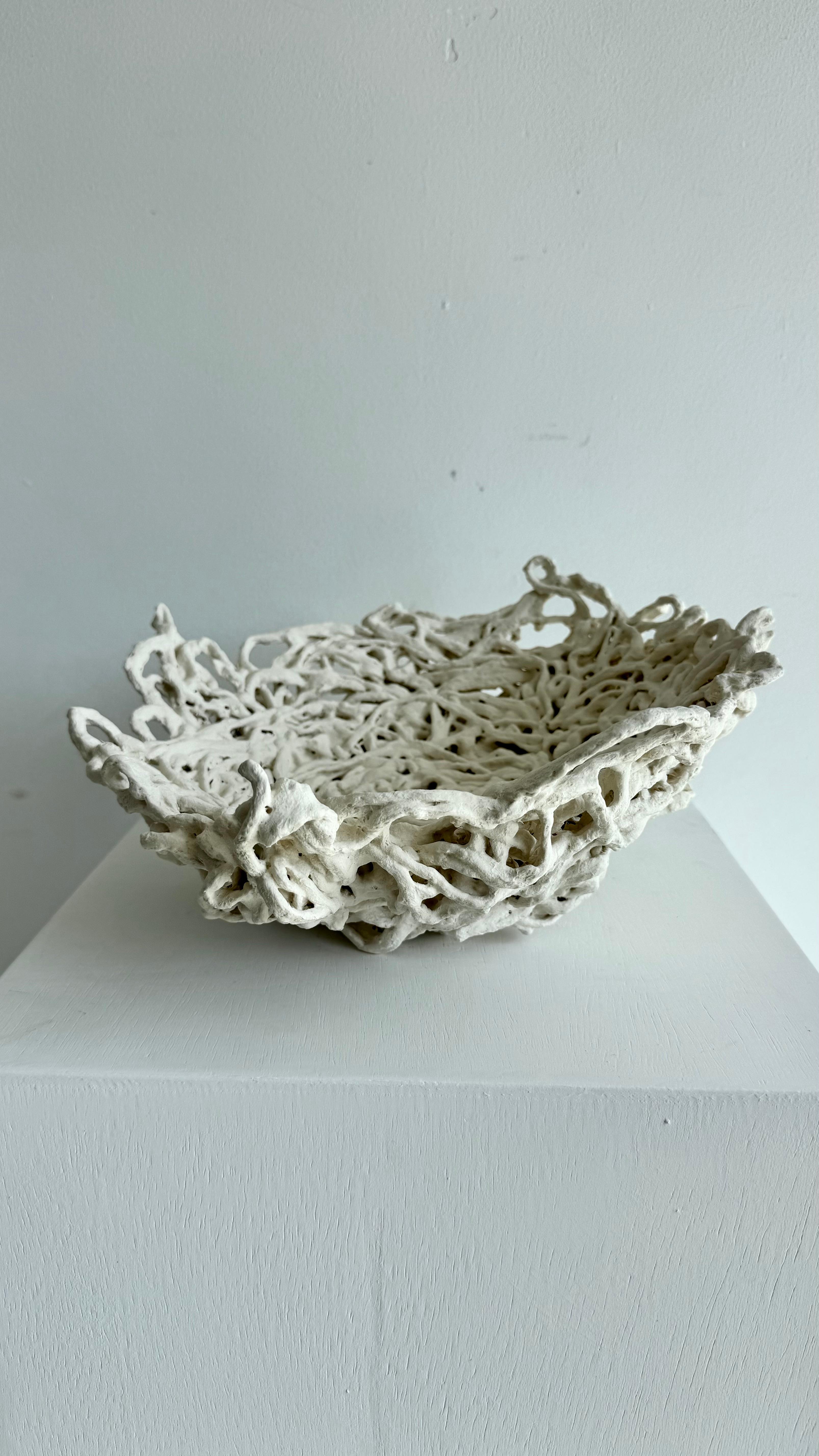 Porcelain Sculpture - Nesting #1- Raven In New Condition For Sale In Los Angeles, CA