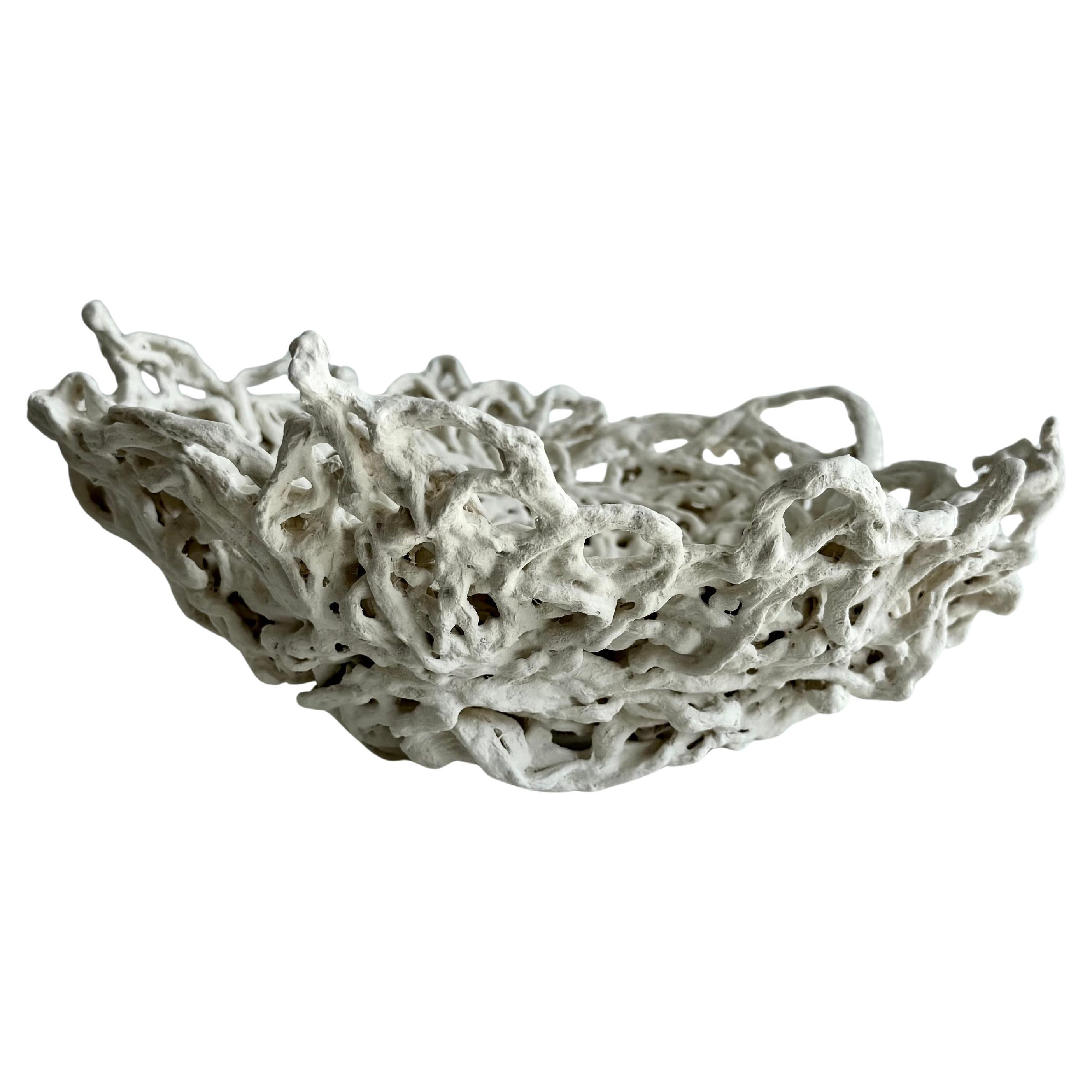 Porcelain Sculpture - Nesting #1- Raven