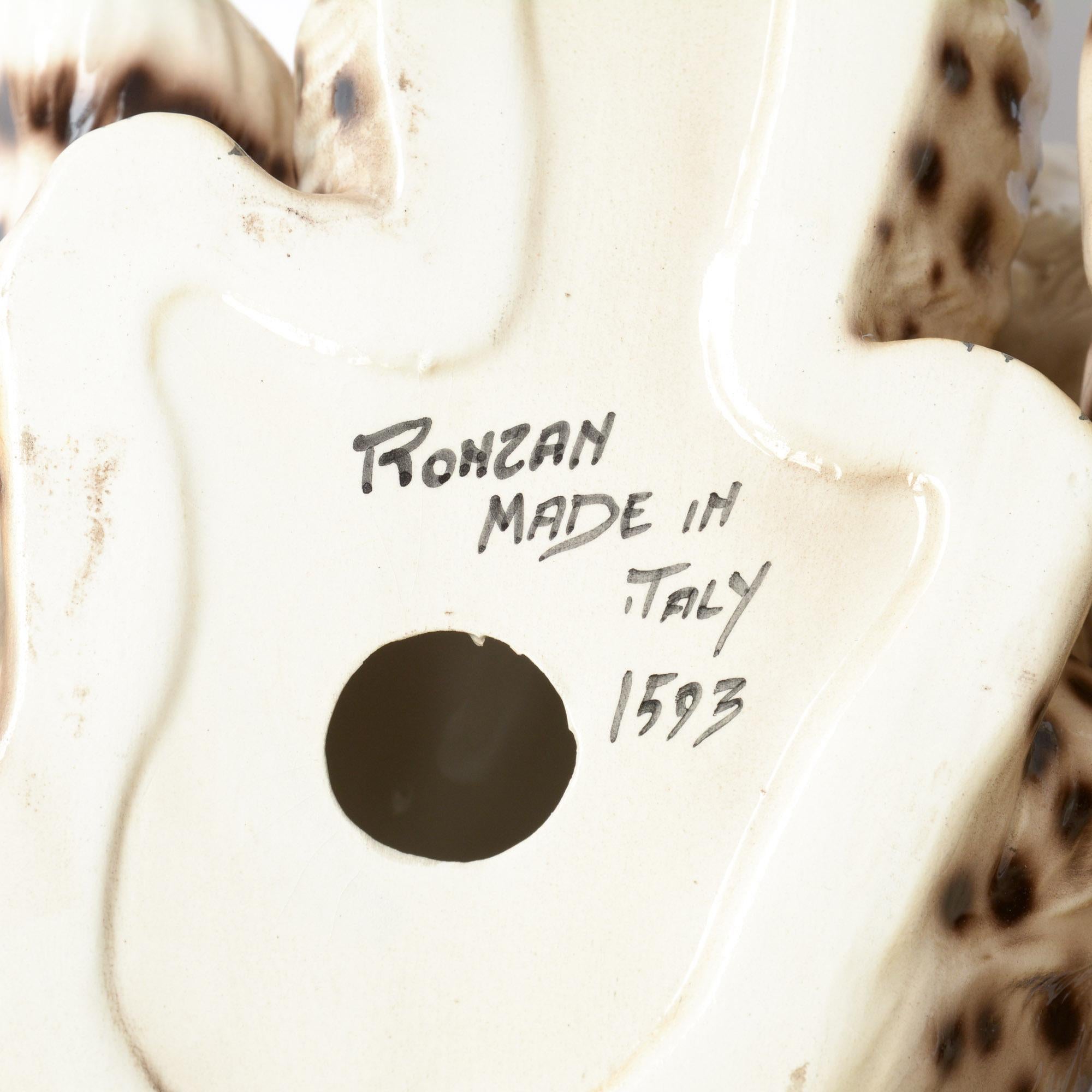 Porzellanskulptur eines liegenden Geparden von Ronzan:: Italien 5