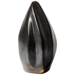 Sculpture en porcelaine avec décoration en glaçure noire-marron de Tim Orr, vers 1970