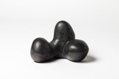 Sculpture en porcelaine à décor de glaçure noire de Tim Orr, vers 1970