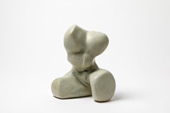 Porzellan-Skulptur mit grüner Glasur-Dekoration von Tim Orr, um 1970