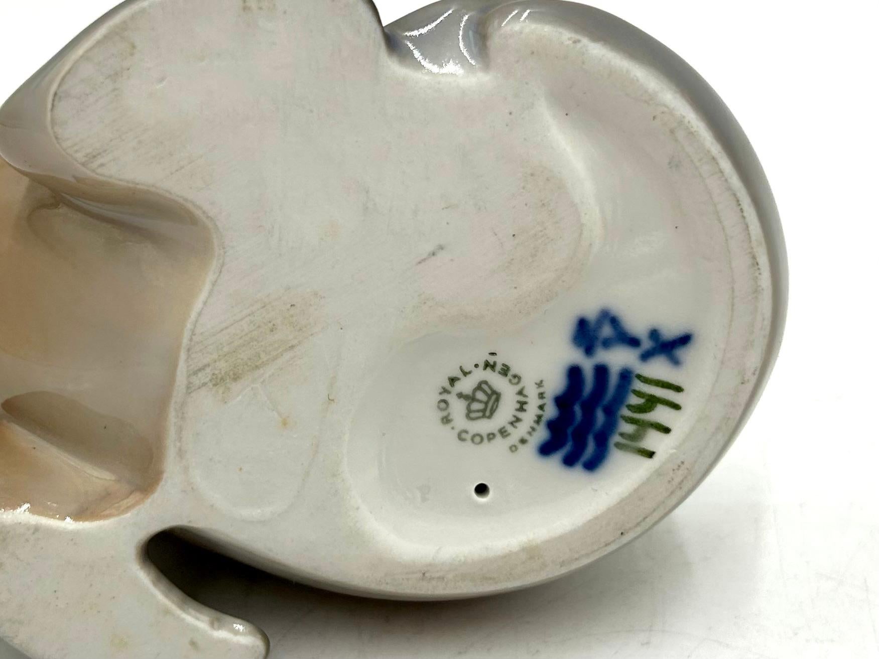 20th Century Porcelain Seal Figurine, Royal Copenhagen, Denmark, 1970s/80s