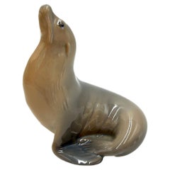 Porcelain Seal Figurine, Royal Copenhagen, Denmark, 1970s/80s