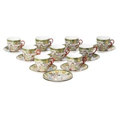 Porcellana - Set composto da otto tazzine da caffè e undici piattini - Vista Alegre