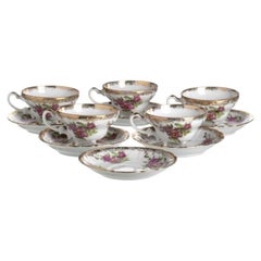 Porcelain - Set of five tea cups - 19th century