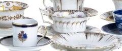 Porcelain - Set of seven cups and eight saucers - Vista Alegre