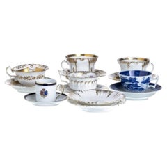 Porcelain - Set of seven cups and eight saucers - Vista Alegre