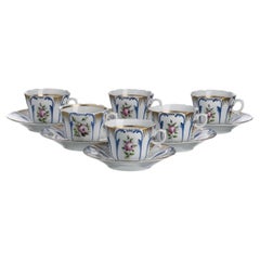 Porcelain - Set of six tea cups with saucers - Vista Alegre