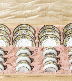 Porcelain - Set of twelve Art Nouveau tea cups - Nippon