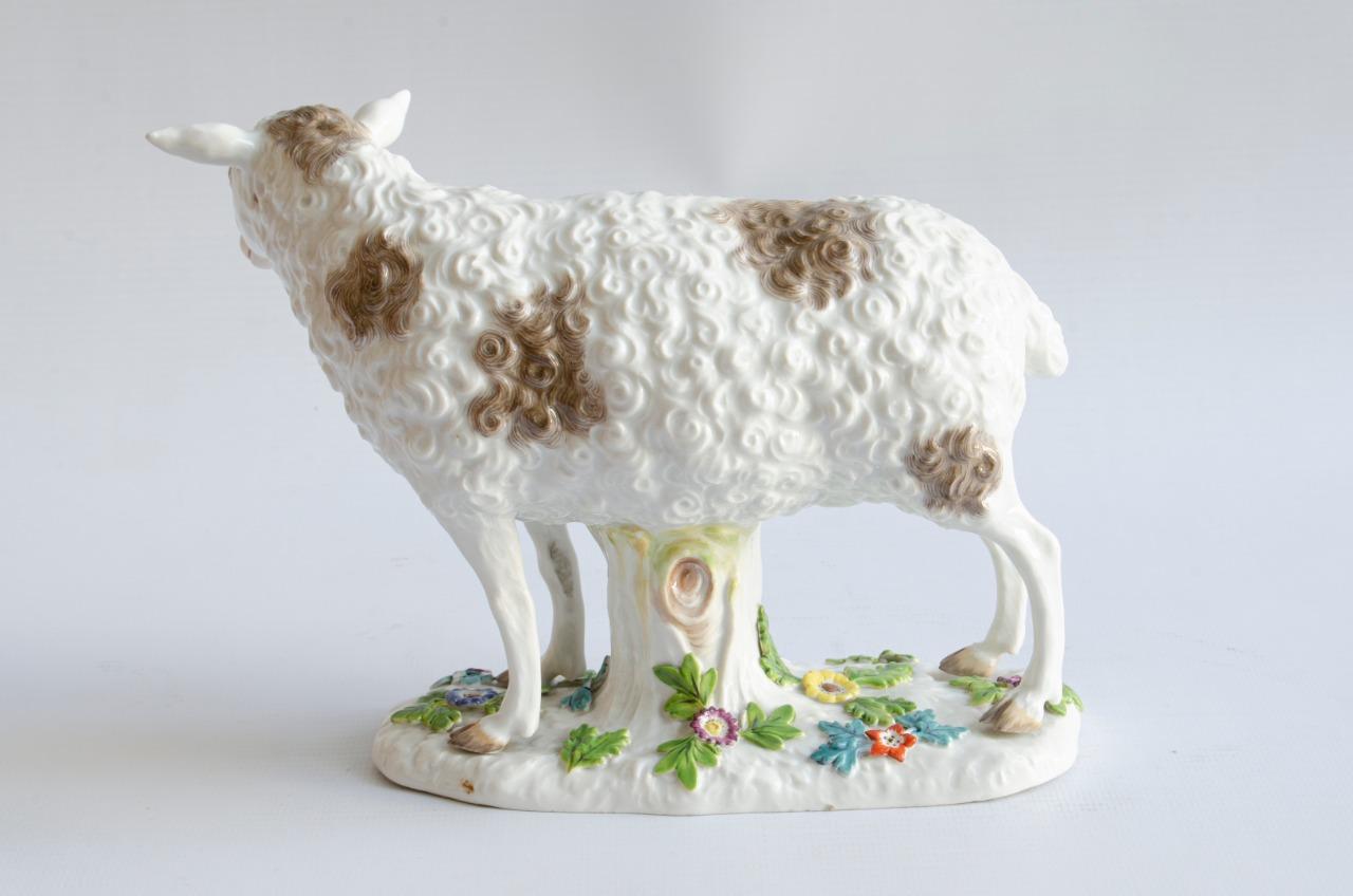 Arts and Crafts Porcelain Sheep 'Meissen'
