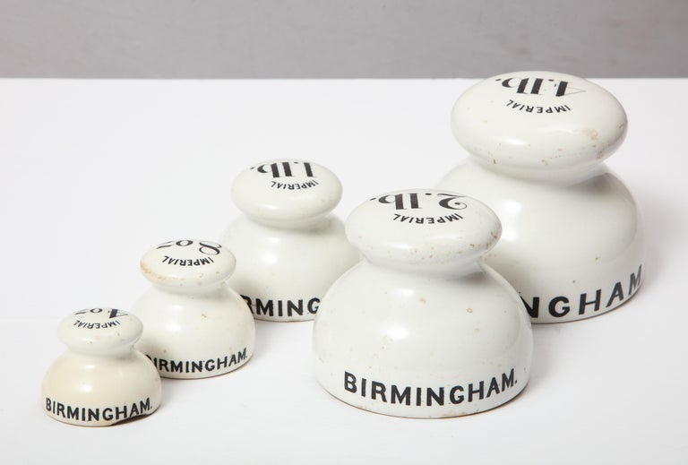 Late 19th Century Porcelain  Shop Weights For Sale