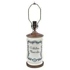 Porcelain Single Apothecary Jar Lamp