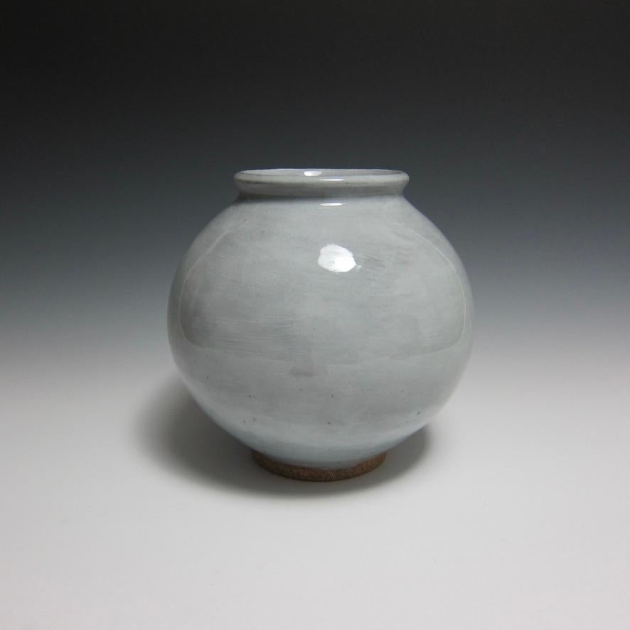 Modern Porcelain Slipped Moon Jar by Jason Fox For Sale