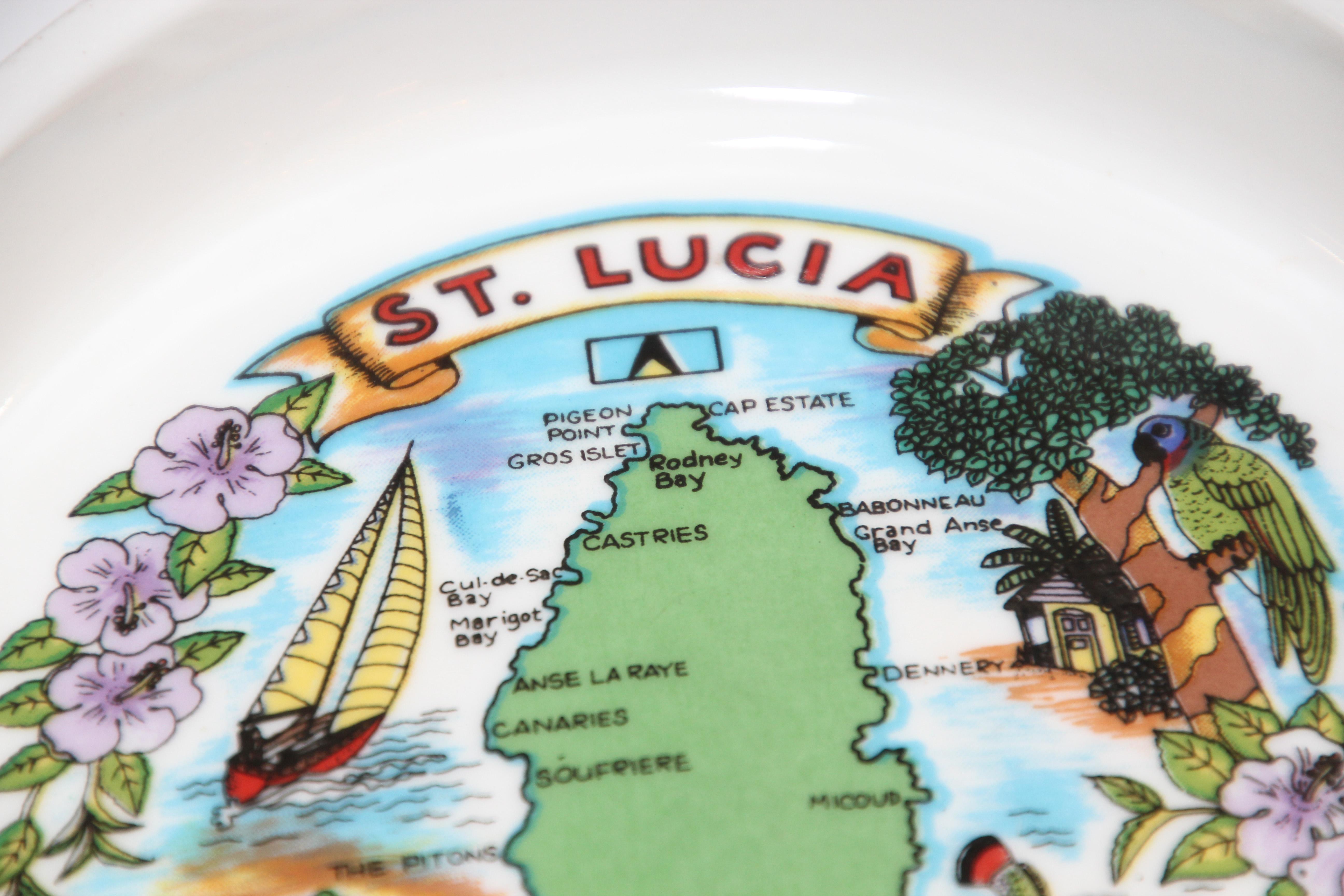 Modern Porcelain St Lucia Collector Travel Ashtray Vide Poche
