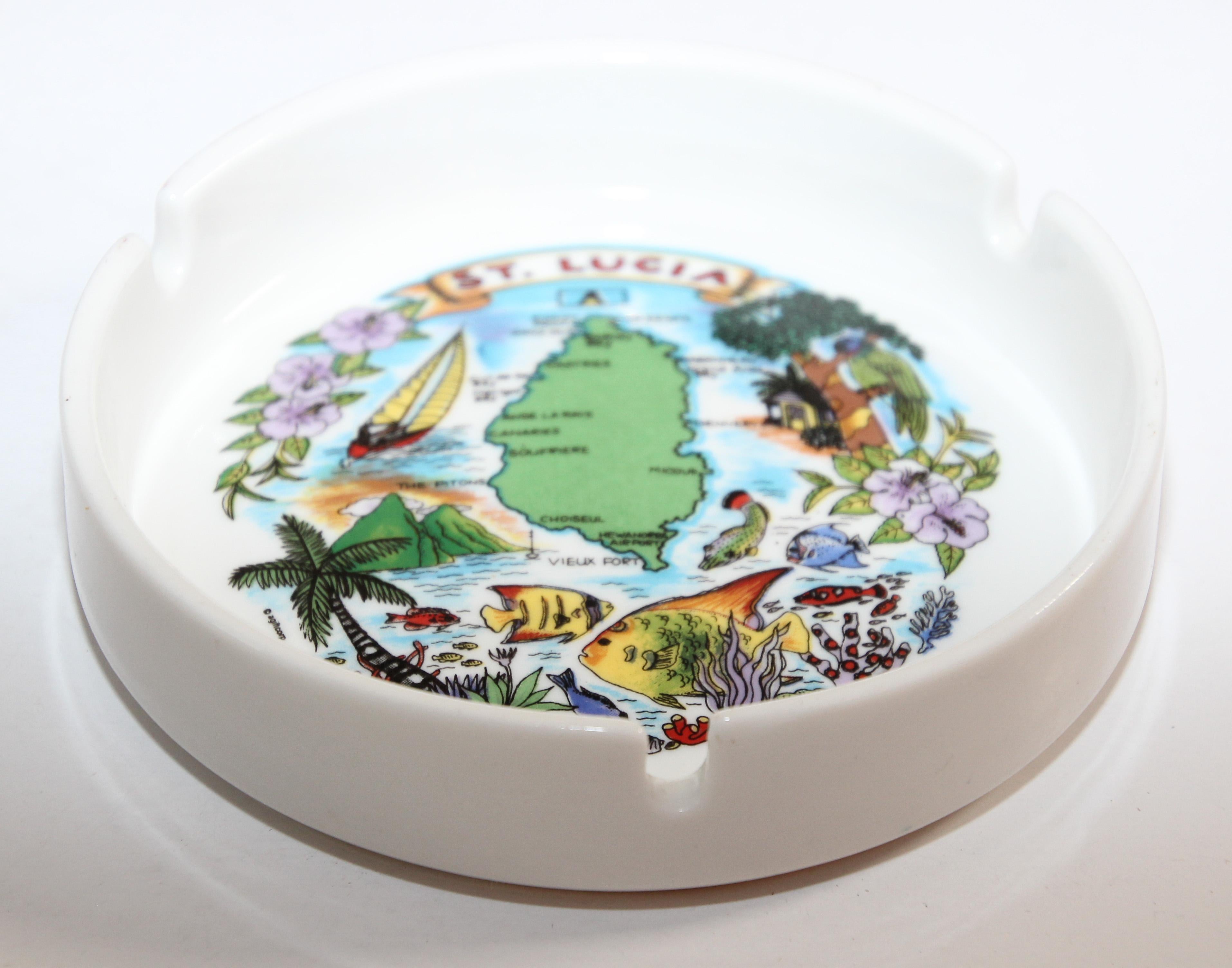 Porcelain St Lucia Collector Travel Ashtray Vide Poche 1