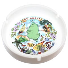 Porcelain St Lucia Collector Travel Ashtray Vide Poche
