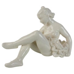 Statua di porcellana Ballerina, Cecoslovacchia, anni '62