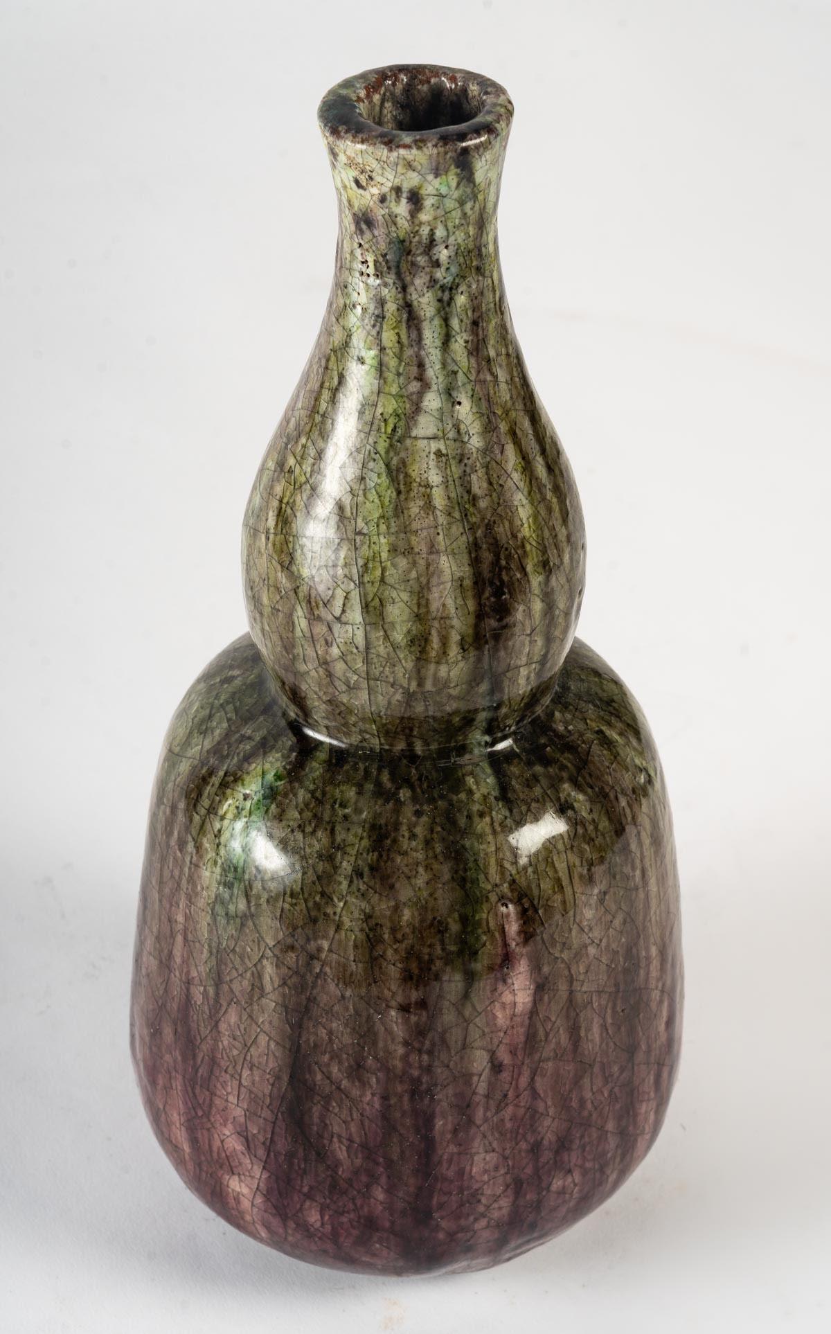 Chinese Porcelain Stoneware Vase in the Shape of a Double Gourd