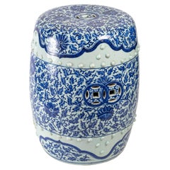 Porcelain Stool with Flowery Scrolls Decoration