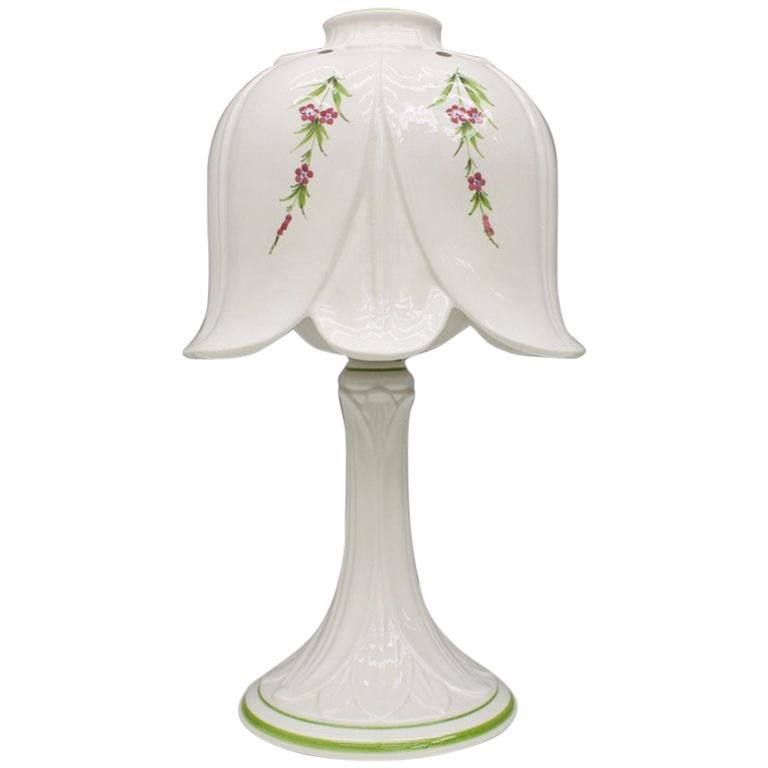Italy Beautifull vintage hand painted ceramic table Lamp from Bassano