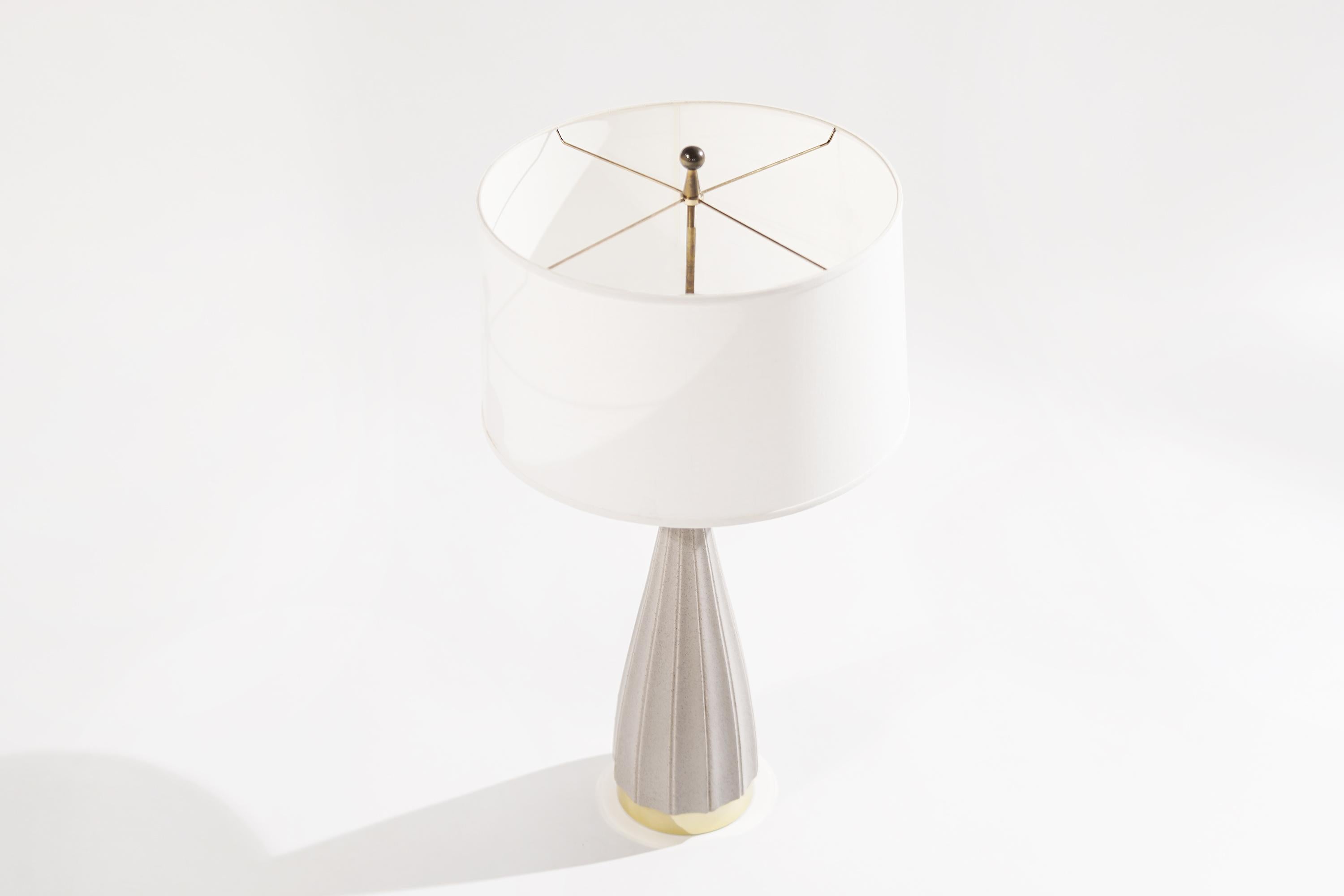 American Porcelain Table Lamp by Gerald Thurston for Lightolier, 1950s For Sale