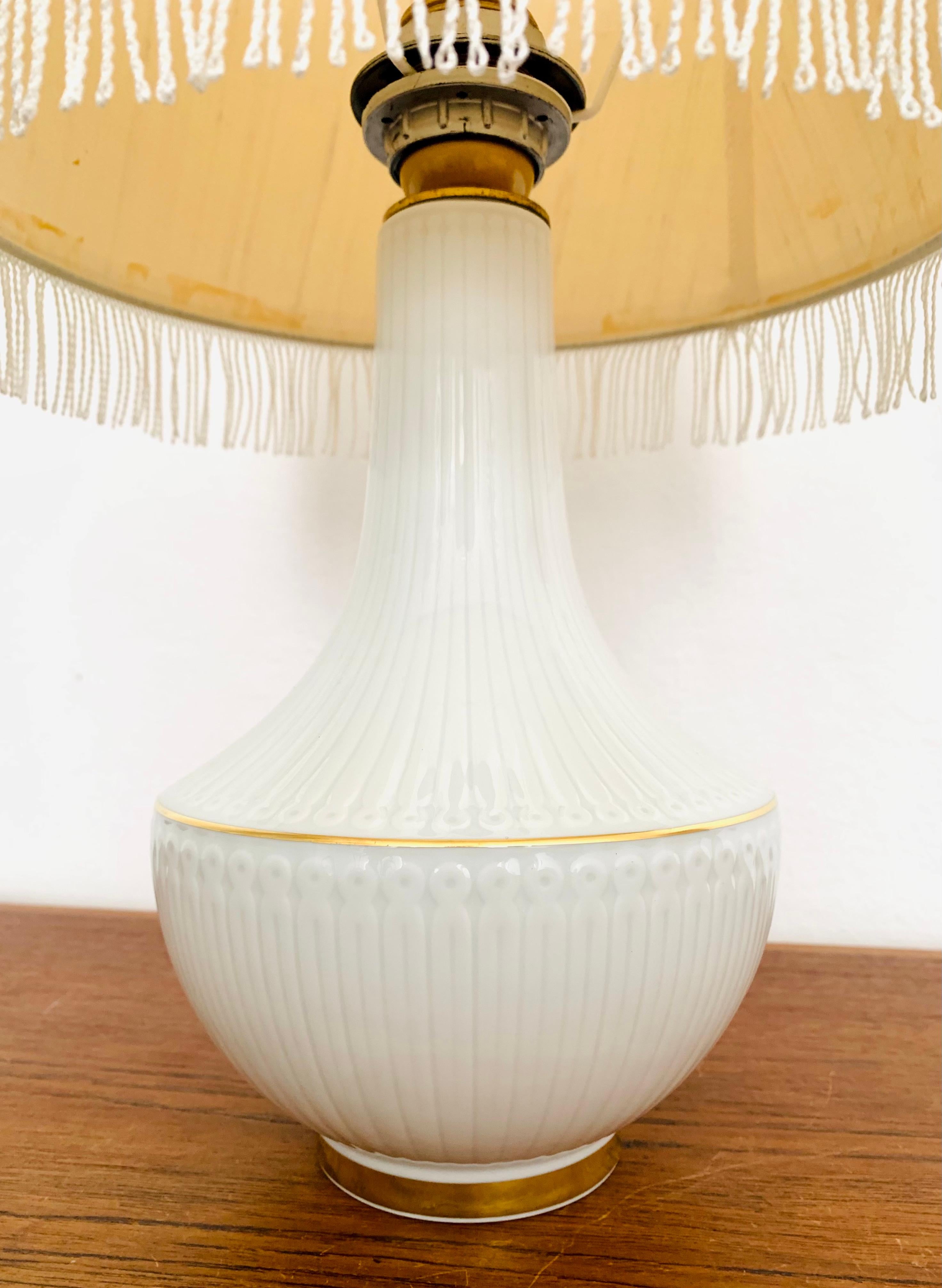 Mid-20th Century Porcelain Table Lamp by Hutschenreuther For Sale
