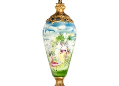 Porcelain Table Lamp Sevres Style, Early 20th Century