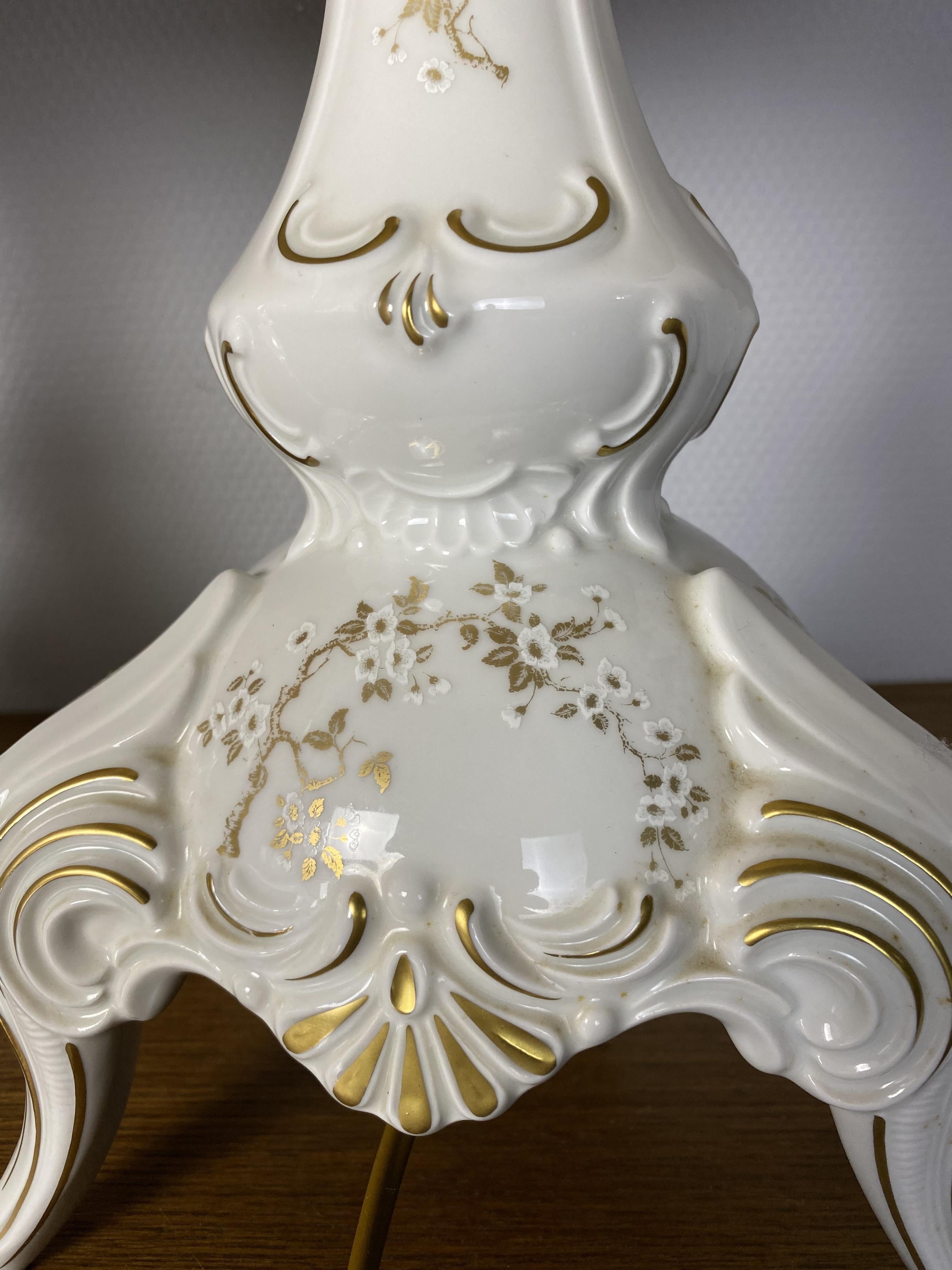 Lámparas de mesa vintage de porcelana de Daniela Weiß para Lindner, años 80, set de 3 Moderno de mediados de siglo en venta